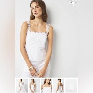 White House Black Market Eyelet Bustier Top